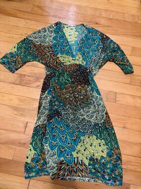 5th & Love Lime Green and Teal Paisley Shift